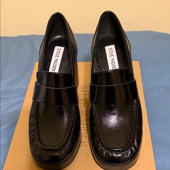 Steve Madden Shoes - Steve Madden Glossy Black Slip-Ons